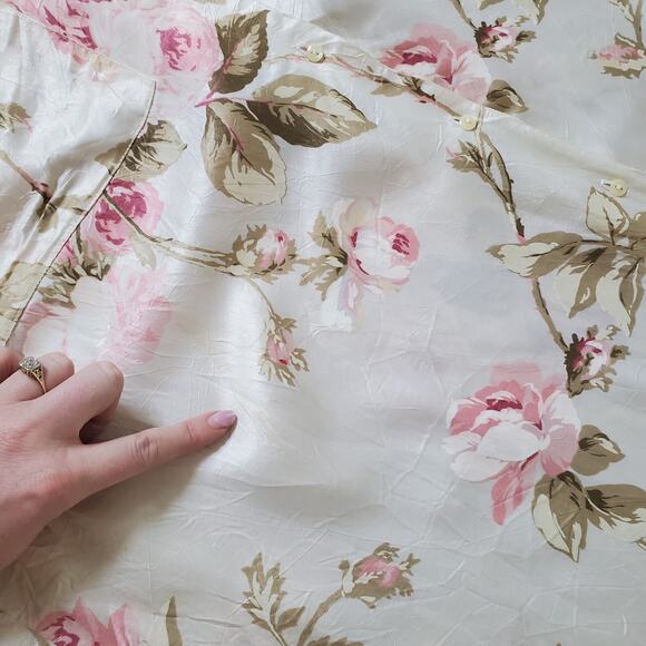 Gunne Sax Dress Large Prairie Satin Lace Collar Romantic Whimsy Cottagecore 70s - Picture 12 of 14